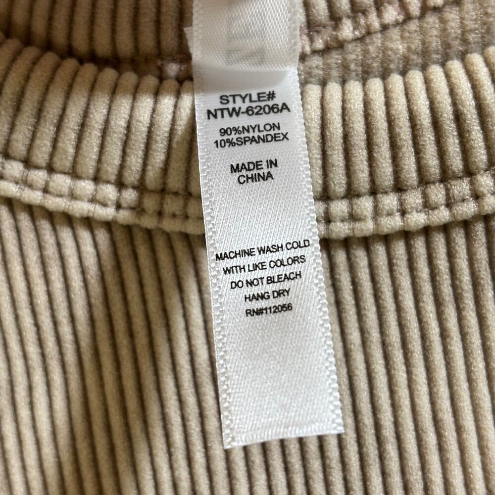 Zenana Ribbed Cropped Tank Top S/M Beige Mineral Wash - Picture 5 of 5